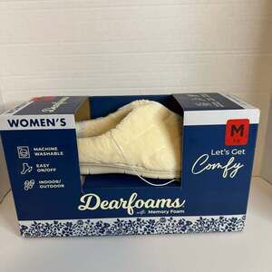 Dearfoams Women's Total Comfort Memory Foam Clog Slippers - Light Grey Heather M